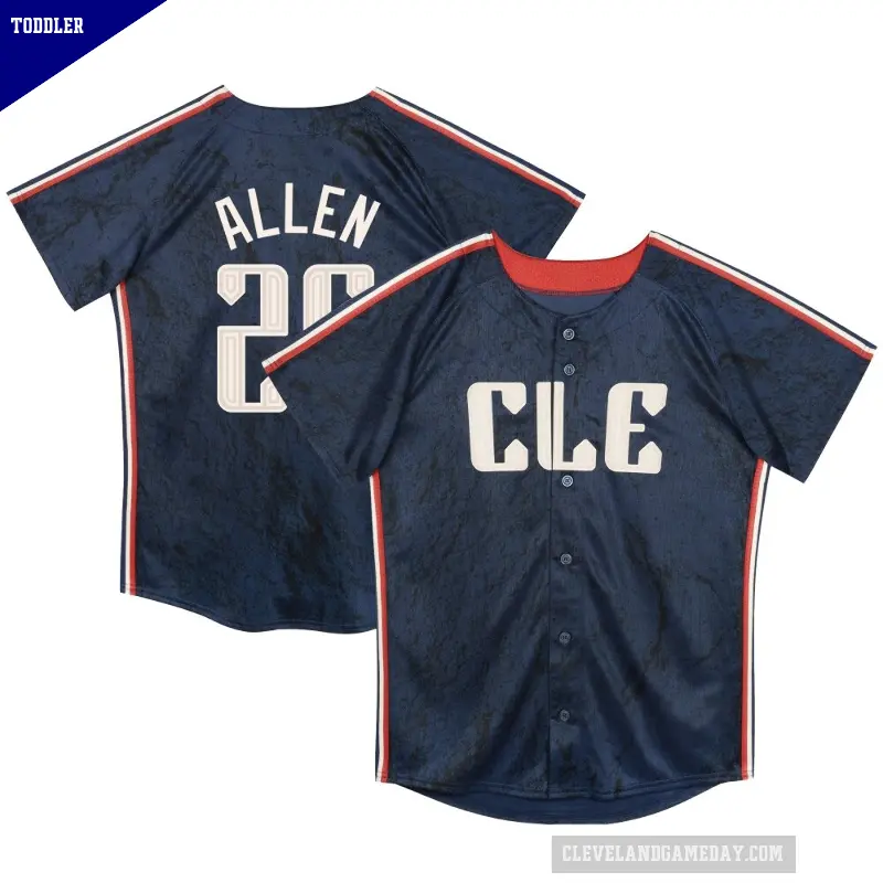 Toddler No.26 Logan Allen Cleveland Guardians Navy Limited Preschool & 2024 City Connect Jersey