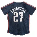 Toddler No.27 Bryan Lavastida Cleveland Guardians Navy Limited Preschool & 2024 City Connect Jersey