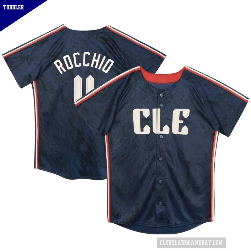 Toddler No.4 Brayan Rocchio Cleveland Guardians Navy Limited Preschool & 2024 City Connect Jersey