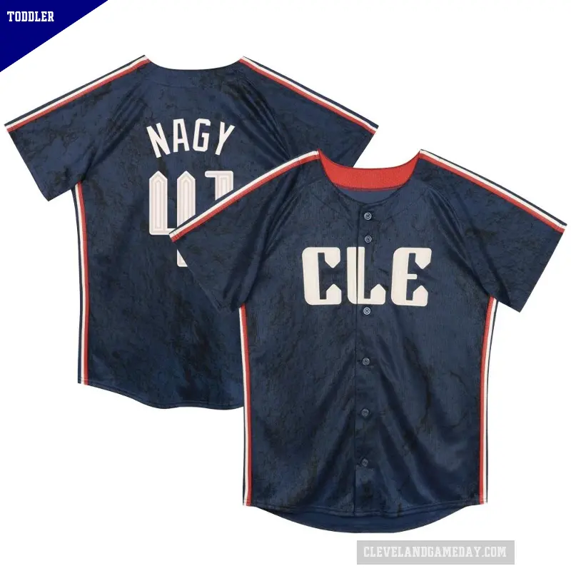 Toddler No.41 Charles Nagy Cleveland Guardians Navy Limited Preschool & 2024 City Connect Jersey