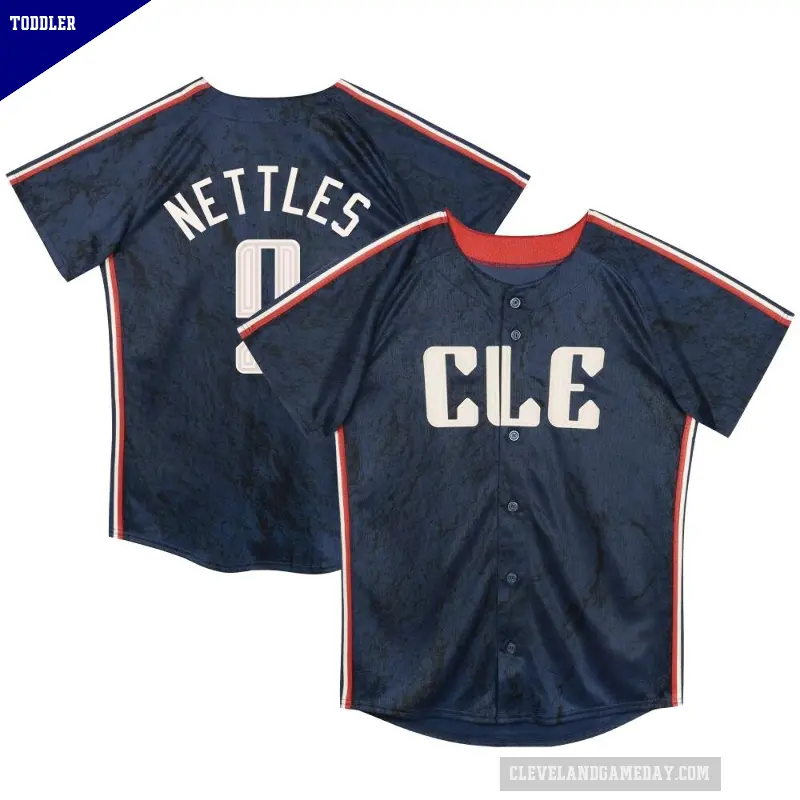 Toddler No.9 Graig Nettles Cleveland Guardians Navy Limited Preschool & 2024 City Connect Jersey