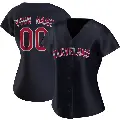 Women's No.00 Custom Cleveland Guardians Navy Authentic Alternate Jersey