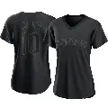 Women's No.10 Mike Zunino Cleveland Guardians Black Replica Pitch Fashion Jersey