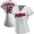Women's No.16 Dwight Gooden Cleveland Guardians White Replica Home Jersey