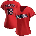 Women's No.18 Duane Kuiper Cleveland Guardians Red Authentic Alternate Jersey
