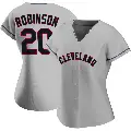 Women's No.20 Frank Robinson Cleveland Guardians Gray Replica Road Jersey