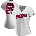 Women's No.25 Jim Thome Cleveland Guardians White Replica Home Jersey