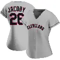 Women's No.26 Brook Jacoby Cleveland Guardians Gray Replica Road Jersey
