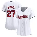 Women's No.27 Austin Hedges Cleveland Guardians White Limited Home Jersey