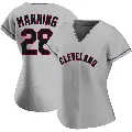 Women's No.28 Rick Manning Cleveland Guardians Gray Replica Road Jersey