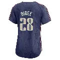 Women's No.28 Tanner Bibee Cleveland Guardians Navy Limited 2024 City Connect Jersey