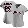 Women's No.29 Andre Thornton Cleveland Guardians Gray Replica Road Jersey