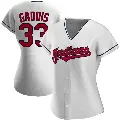Women's No.33 Hunter Gaddis Cleveland Guardians White Replica Home Jersey