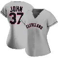 Women's No.37 Tommy John Cleveland Guardians Gray Authentic Road Jersey