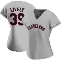 Women's No.39 Ben Lively Cleveland Guardians Gray Authentic Road Jersey
