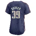 Women's No.39 Len Barker Cleveland Guardians Navy Limited 2024 City Connect Jersey