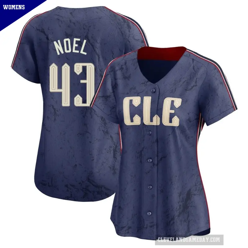 Women's No.43 Jhonkensy Noel Cleveland Guardians Navy Limited 2024 City Connect Jersey