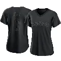 Women's No.6 David Fry Cleveland Guardians Black Authentic Pitch Fashion Jersey