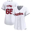 Women's No.66 Daniel Espino Cleveland Guardians White Limited Home Jersey