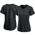 Women's No.7 Jake Taylor Cleveland Guardians Black Replica Pitch Fashion Jersey