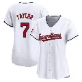 Women's No.7 Jake Taylor Cleveland Guardians White Limited Home Jersey