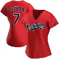 Women's No.7 Kenny Lofton Cleveland Guardians Red Replica Alternate Jersey