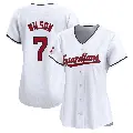 Women's No.7 Will Wilson Cleveland Guardians White Limited Home Jersey