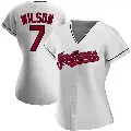 Women's No.7 Will Wilson Cleveland Guardians White Replica Home Jersey
