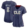 Women's No.8 Albert Belle Cleveland Guardians Navy Limited 2024 City Connect Jersey