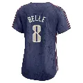 Women's No.8 Albert Belle Cleveland Guardians Navy Limited 2024 City Connect Jersey