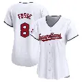 Women's No.8 Ray Fosse Cleveland Guardians White Limited Home Jersey
