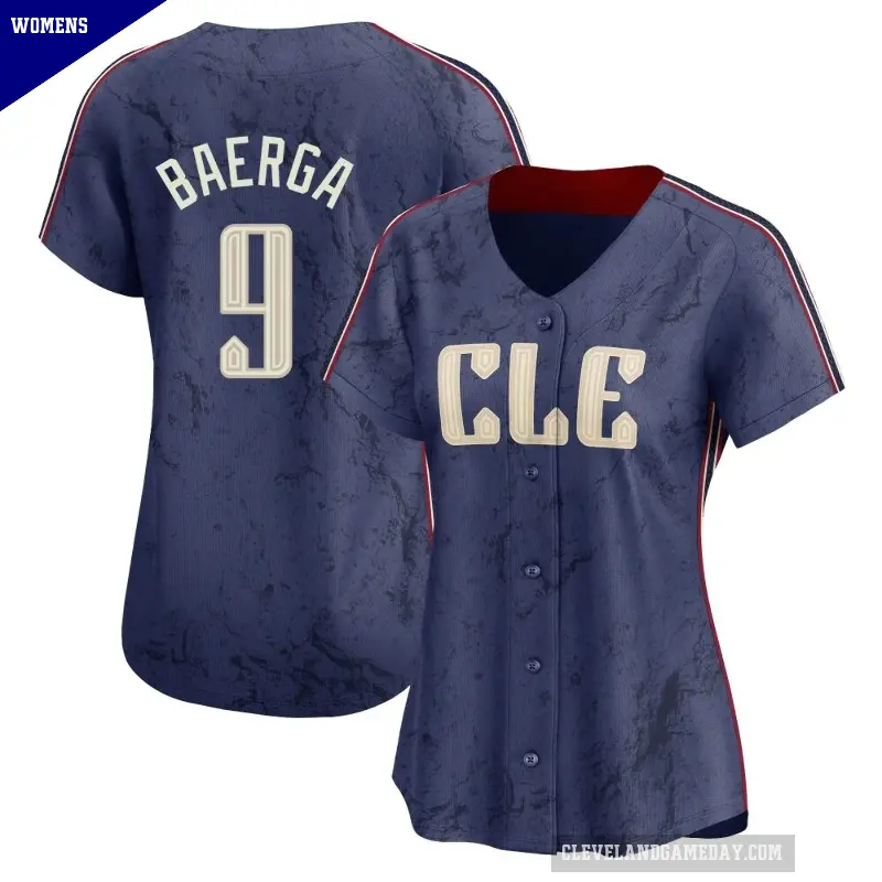Women's No.9 Carlos Baerga Cleveland Guardians Navy Limited 2024 City Connect Jersey