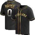 Youth No.0 Willie Mays Hayes Cleveland Guardians Gold Replica Black en Alternate Jersey