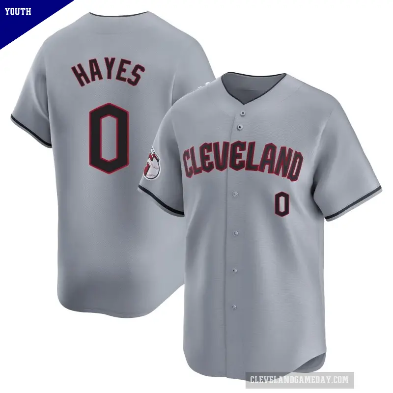 Youth No.0 Willie Mays Hayes Cleveland Guardians Gray Limited Road Jersey