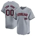 Youth No.00 Custom Cleveland Guardians Gray Limited Road Jersey