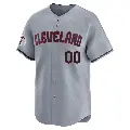 Youth No.00 Custom Cleveland Guardians Gray Limited Road Jersey