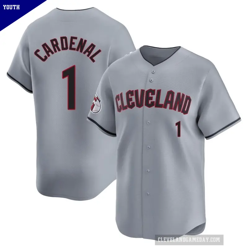 Youth No.1 Jose Cardenal Cleveland Guardians Gray Limited Road Jersey