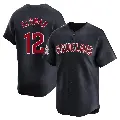 Youth No.12 Roberto Alomar Cleveland Guardians Navy Limited Alternate Jersey