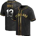 Youth No.13 Gabriel Arias Cleveland Guardians Gold Replica Black en Alternate Jersey