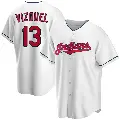 Youth No.13 Omar Vizquel Cleveland Guardians White Replica Home Jersey