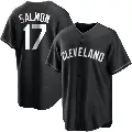 Youth No.17 Chico Salmon Cleveland Guardians Black/White Replica Jersey