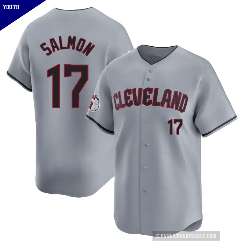 Youth No.17 Chico Salmon Cleveland Guardians Gray Limited Road Jersey