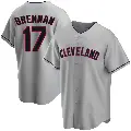 Youth No.17 Will Brennan Cleveland Guardians Gray Replica Road Jersey