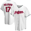 Youth No.17 Will Brennan Cleveland Guardians White Replica Home Jersey