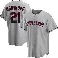 Youth No.21 Mike Hargrove Cleveland Guardians Gray Replica Road Jersey