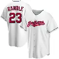 Youth No.23 Oscar Gamble Cleveland Guardians White Replica Home Jersey