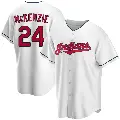 Youth No.24 Triston McKenzie Cleveland Guardians White Replica Home Jersey