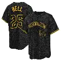 Youth No.25 Buddy Bell Cleveland Guardians Black Replica Snake Skin City Jersey