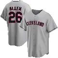 Youth No.26 Logan Allen Cleveland Guardians Gray Replica Road Jersey