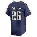 Youth No.26 Logan Allen Cleveland Guardians Navy Limited 2024 City Connect Jersey